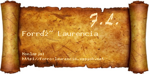 Forró Laurencia névjegykártya